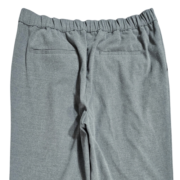 LOFT Pull On Taper Pants Brushed Flannel Gray High Rise Career Office Pockets - Picture 5 of 9